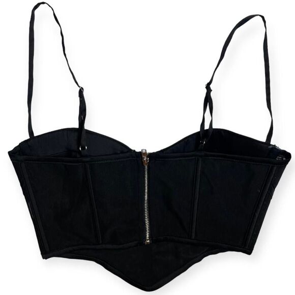 Oh Polly underwired black mesh corset bustier crop top🖤 - Picture 4 of 6